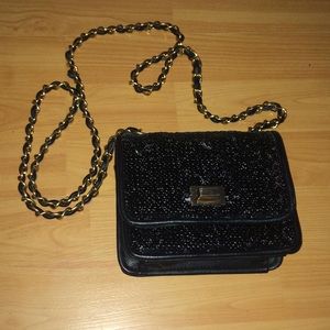 Black sequined Handbag.